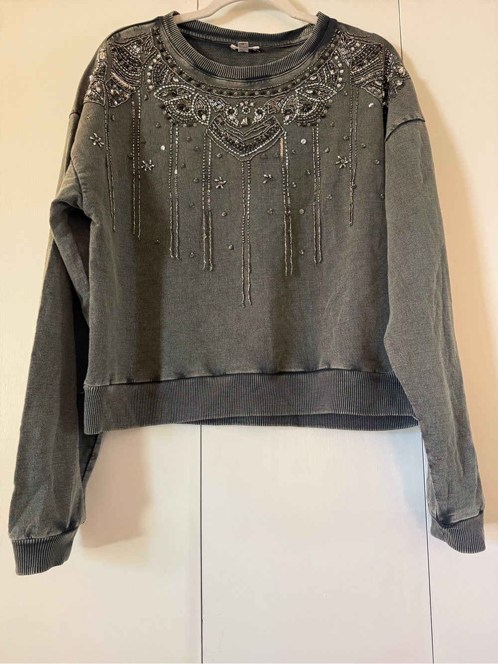 Anthropologie Pilcro Embellished Graphic Sweatshirt Size small - Picture 6 of 10
